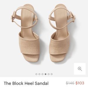 Everlane Block Heel Sandal in Sand Lizard size 11